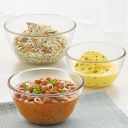 Borosil Glass Mixing & Serving Bowls, Oven & Microwave Safe Bowls, Set of 3 (500 ml, 900 ml, 1.3 L), Borosilicate Glass, Clear...