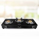 Borosil Magnum Gas Stove (Made in India) | 6 mm Toughened Borosilicate Glass Top | (3 Burner)...