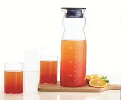 Borosil Marina Jug Set, 5-Pieces, Transparent