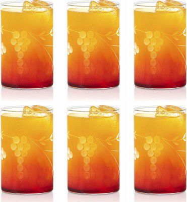 BOROSIL (Pack of 6) BVS6BER295L Glass Set Water/Juice Glass (295 ml, Glass, Clear)