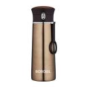 Borosil Stainless Steel Hydra - Vacuum Insulated Flask Water Bottle, 360 ML, Brown...