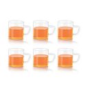 Borosil Vision 6 Pcs Tea n Coffee Borosillicate Glass 190 ml Classic Mug Set | Transparent...