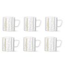 Borosil Vision Sintra Tea n Coffee Classic Mug Set of 6 Pcs 190 ml ...