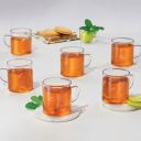 BOROSIL Vision Splendour Cut Design 6pc Tea/Coffee 190ml Classic Set, Lightweight Glass Coffee Mug (190 ml, Pack of 6)...