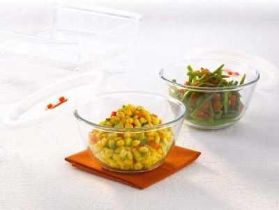 Borosilicate Glass Mixing Bowl IYLMBPL2350 (Pack of 2, Clear)