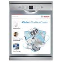 Bosch 13 Place Settings, Free Standing Dishwasher (SMS66GI01I, Silver Inox), extra dry and hygienic wash...