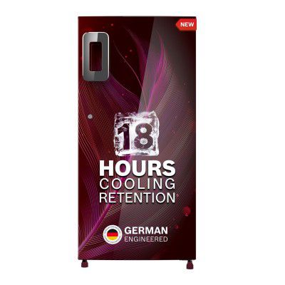 Bosch 187 L, 3 star, Smart Inverter, Direct-Cool Single Door Refrigerator, Feather Wine (CST18W33NI)|18 Hrs Cooling Retention |Super Freeze |Largest Vegetable Box|Beverage Space |2.5x Faster Cooling