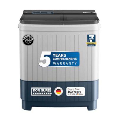 BOSCH 8 kg 5 Star with 1360 High RPM Spin Motor Semi Automatic Top Load Washing Machine (WJP802P0IN)