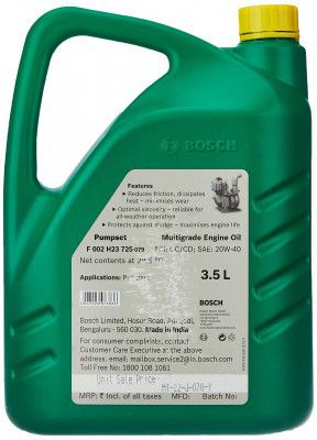 Bosch Pack of litre 3.5 PSO (725) CC 20W 40 Applicable for Pumpset oil