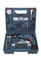 Bosch Professional GSB 500 RE Corded-Electric Drill Tool Set, 10 mm (Blue), 500 Watt, (100 Pc Accessory Set)...