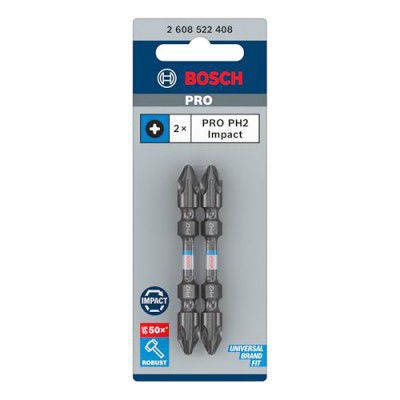 Bosch Professional Impact Screwdriver Bits, Type PH2-PH2 | Double-Ended Screwdriver Bits