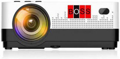BOSS S13 4000 Lumens Multimedia Projector Support Mobile/WIFI/HDMI/AV Input/USB (4000 lm / Remote Controller) Portable Projector&nbsp;&nbsp;(White)
