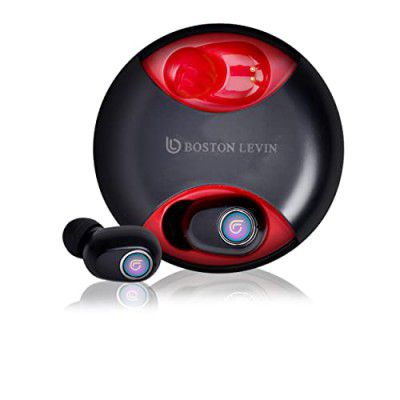 Boston Levin Storm 3Z Wireless Earbuds with Upto 25 Hours  - Red and Black
