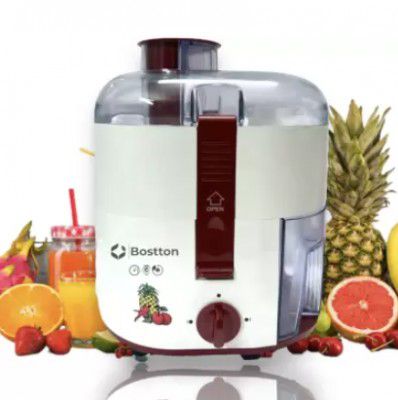 Bostton Cherry Juicer 750 Watt with Maxile Power Technology 750 Juicer (1 Jar, White/Cherry)