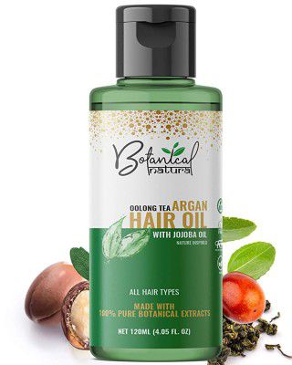 Botanical natura Oolong Tea Argan Hair Oil with Jojoba Oil - Nature Inspired - No Mineral Oil, Parabens, SLS/SLES (120ML)