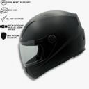 BOTAUTO HOHEE Full Face Helmet ISI Mark For Motorcycle Motorbike Helmet (Black)...