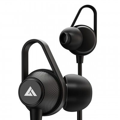 Boult Audio Bassbuds Loop 2 Wired in Ear Earphones with Mic, 10mm Powerful Driver for Extra Bass with Customizable Ear Loop (Teal Blue)