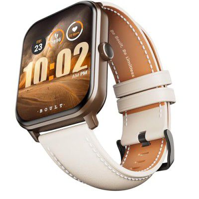 Boult Drift+ Smart Watch 1.85''HD Screen, Bluetooth Calling, Smartwatch (Snow Leather)