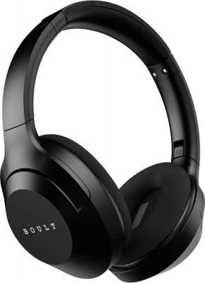 Boult Flex 80Hrs Battery, ENC Mic, 40mm Boosted Drivers, 4EQ Modes, Supreme Bass, 5.4v Bluetooth & Wired  (Black, On the Ear)
