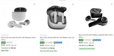 Boult True Wireless Upto 88% Off