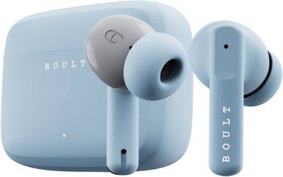Boult Z60 with 60Hr Battery, Quad Mic ENC, 50ms Ultra Low Latency, Made In India, 5.3 Bluetooth Headset  (Powder Blue, True Wireless)