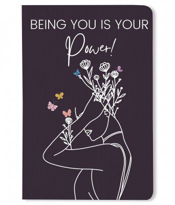 BOUND N FOUND 100 GSM A5 Dot Grid Journal: 160 Pages (Being You Is Your Power)