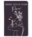 BOUND N FOUND 100 GSM A5 Dot Grid Journal: 160 Pages (Being You Is Your Power)...