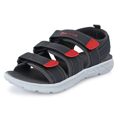 Bourge Men Garda-Z10 Red and Grey Floaters-6 UK