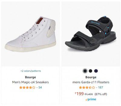 Bourge Men's footwere upto 92% off