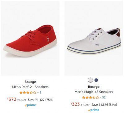 Bourge Men's Sneakers up to 84% off