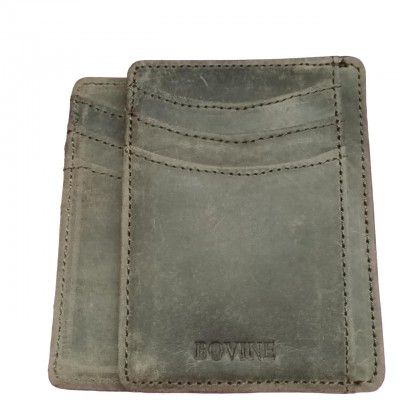 BOVINE Curved Original Pure 9 Card Slot Leather Wallet for Mens Women Kids Boys Girls Genuine Branded Stylish Slim Small Size RFID ATM Blocking Credit Card Holder Case Wallet Home Husband & Wife