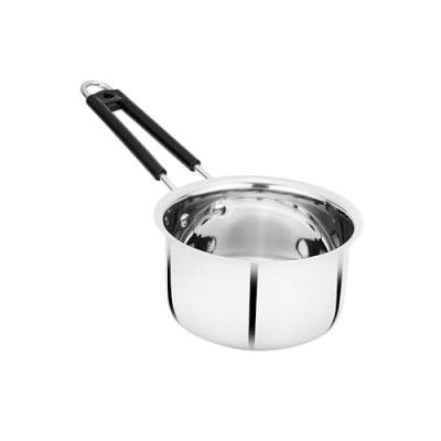 BOWLS & MORE | Flat Bottom Sauce Pan | 18 cm / 1.7 litres  (Silver)