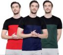BoxBootiez Men Solid Round Neck Polyester Maroon, Green, Blue T-Shirt...