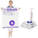 BOXJOY 1 JUMBO 2 LARGE 2 MEDIUM Transparent Vacuum Storage Bags for Travelling with Travel Vaccum Pump | Pack of 5...