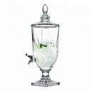 Boxoza Dispenser - Glass Cold Water Mason Jar Beer Dispenser, Clear, Beverage Drink Dispenser, Glass Pitcher with tap/Spigot and Steel lid,4 Liter (Mason Jar - 2 Liter)...