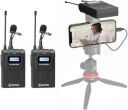 Boya by-WM8 Pro-K2 UHF Omnidirectional Dual-Channel Wireless Microphone System with One Receiver and Two Transmitter (Black)...