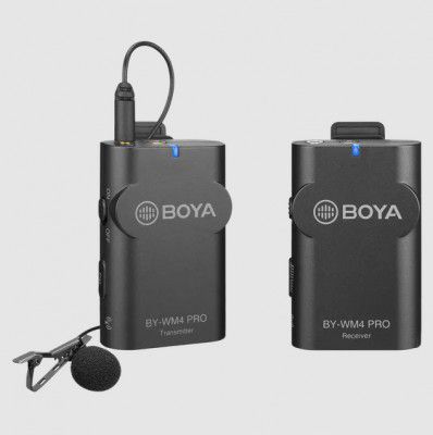 Boya Pro 3.5 Jack Wireless Microphone with Compact Dual-Channel (Black)