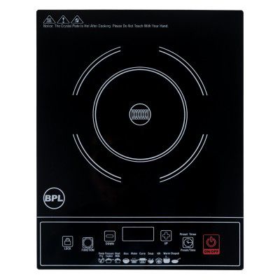 BPL 2000W Induction Cooktop with Digital Display, 10 Preset Indian Cooking Menu, Cool Touch Surface, Child Lock, Auto Shut off, 1 Year Warranty