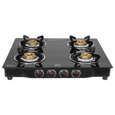 BPL Glass Top 4-Burner Gas Stove with Toughened Glass Top