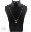brado jewellery  Brado Jewellery Micro Gold Plated American Diamond Heart Shape Necklace Golden Chain Pendant for Women and Girls Gold-plated Plated Mother of Pearl Chain...