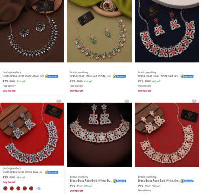 Upto 90% OFF ON Brado Jewellery Sets Starts ₹72