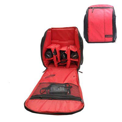 Brain Freezer S2 Sling Shoulder Photography Video Camera Bag Compitible with Digital DSLR SLR Camera Red Black