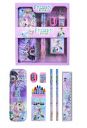 Brand Conquer Combo of Pen(Glitter) with Kids Cartoon Hello Kitty Printed Stationary Set for Girls Boys - with Pencil case...