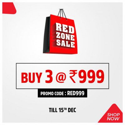 Brand Factory - Red Zone Sale Buy 3 @ ₹ 999