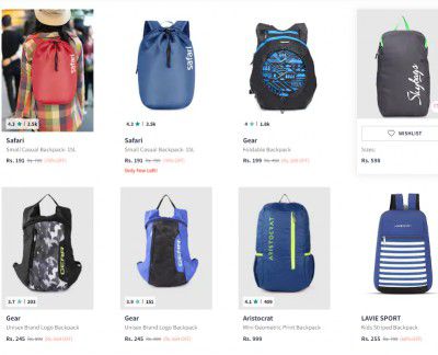 BRANDED BACKPACKS @ UPTO 86% OFF | Starts at ₹248