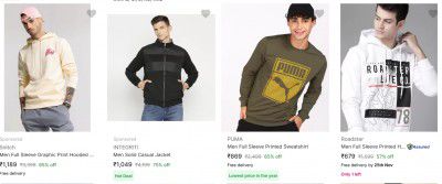 Branded Jackets, Hoodies and Sweatshirts Upto 55-80% Off