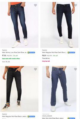 Branded Mens Jeans Starts From ₹799