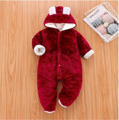 BRANDONN Unisex Baby Flannel Reversible Jumpsuit Panda Style (3-6 Months)