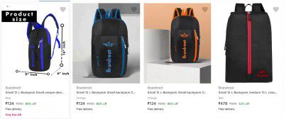 Brandroot Backpacks Upto 86% Off | Start @ ₹134