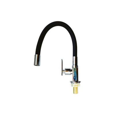 Brass Tap Swan Neck Flexible Swivel Spout, Chrome Finish
